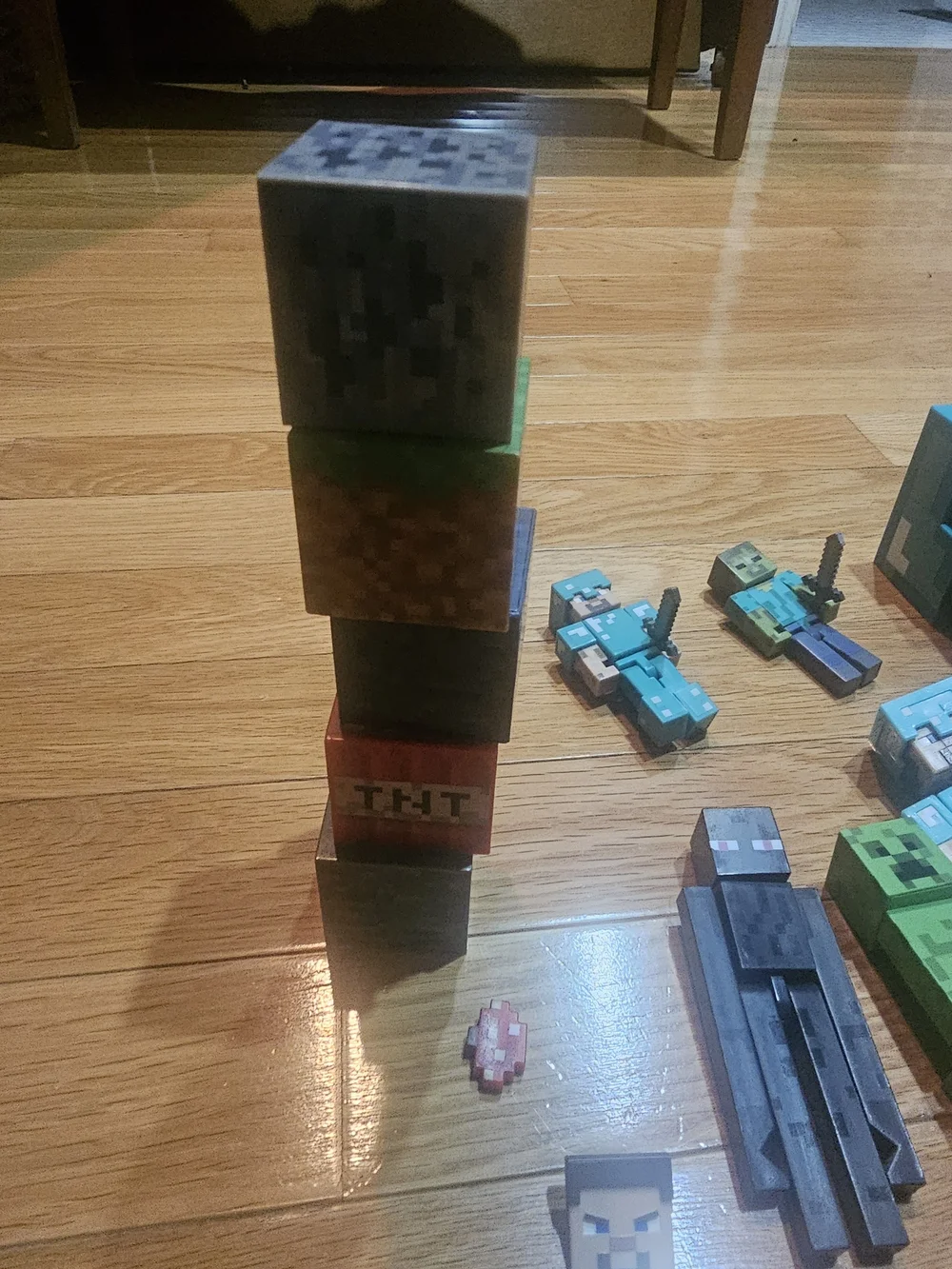 LEGO Minecraft Diamond Armor Steve Action Figures 6 Figures & 5 Blocks